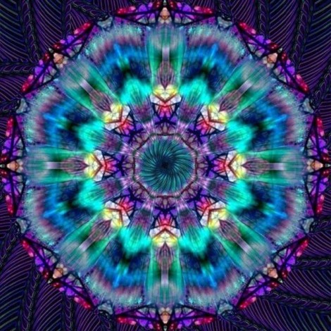 Fluorescent Religion Mandala 5D DIY Paint By Diamond Kit