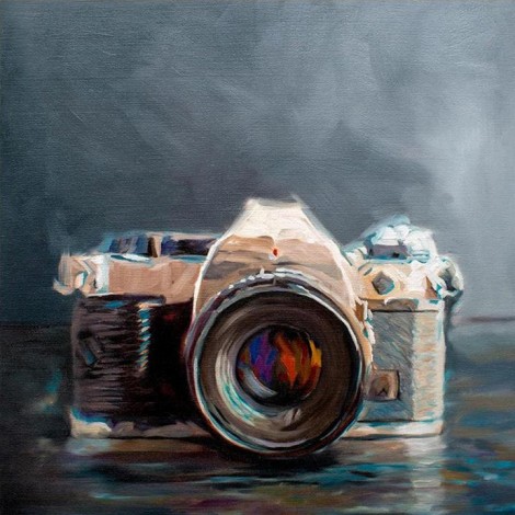 Vintage Film Camera by Lauren Pretorius - 5D DIY Paint By Diamond Kit