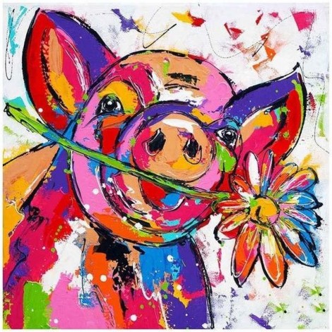 Watercolour Pig 5D DIY Paint By Diamond Kit