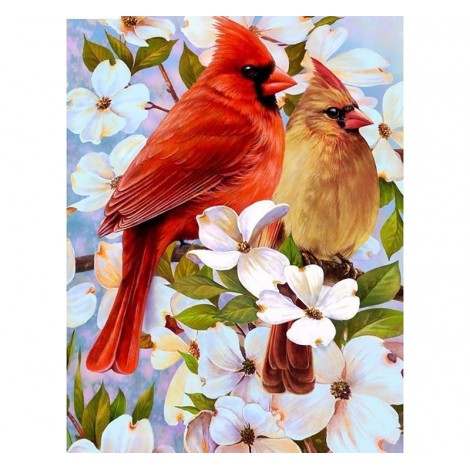 Spring Birds 5D DIY Paint By Diamond Kit