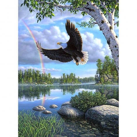 Animals Eagle Rainbow 5D DIY Paint By Diamond Kit