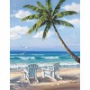 Beach & Coconut Trees 5D DIY Paint By Diamond Kit