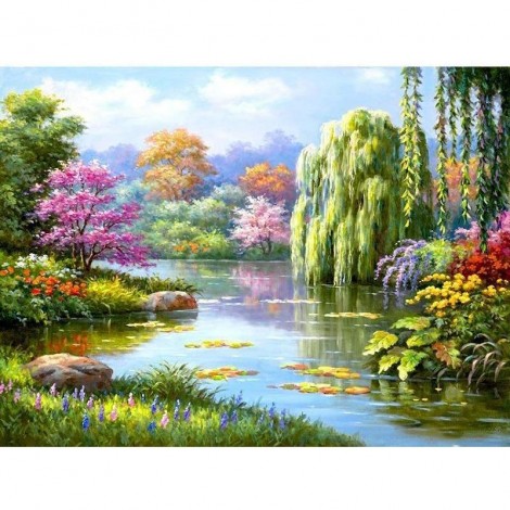 Spring Landscape 5D DIY Paint By Diamond Kit