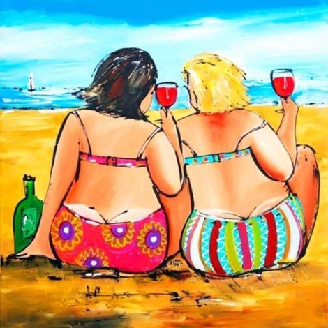 Women On The Beach 5D DIY Paint By Diamond Kit