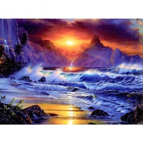 Beautiful Sea And Sky 5D DIY Paint By Diamond Kit