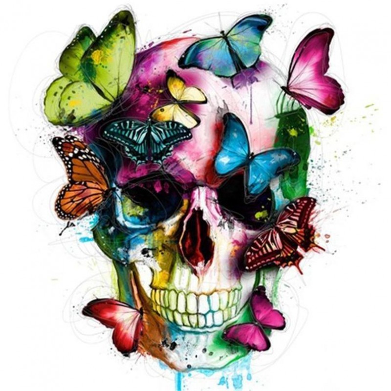 Butterfly Skull 5D DIY Pa...