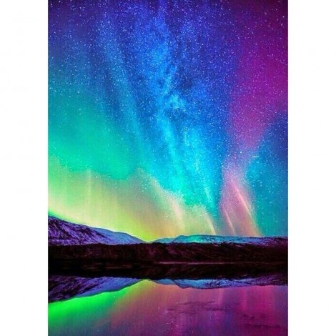 Scenic Northern Lights 5D DIY Paint By Diamond Kit
