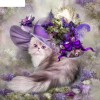 Animal Flower Cat  5D DIY Paint By Diamond Kit