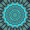 Sky Blue Religion Mandala 5D DIY Paint By Diamond Kit