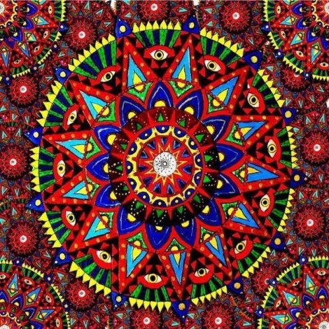 Religion Red Aesthetic Mandala 5D DIY Paint By Diamond Kit
